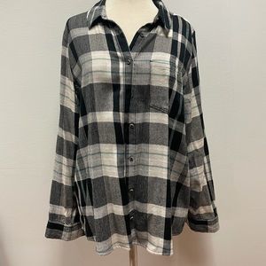 Treasure and bond long sleeve plaid shirt